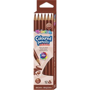 Színes ceruza, COLORINO Kids, háromszögletű, barna