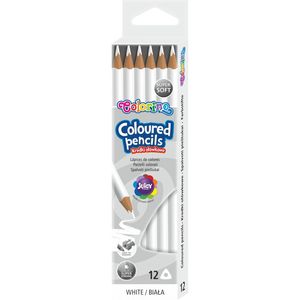 Színes ceruza, COLORINO Kids, háromszögletű, fehér