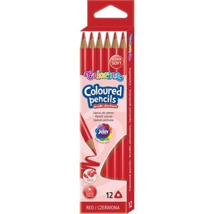 Színes ceruza, COLORINO Kids, háromszögletű, piros