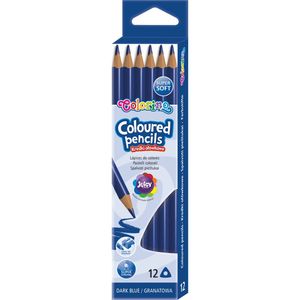 Színes ceruza, COLORINO Kids, háromszögletű, sötétkék