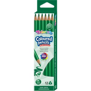 Színes ceruza, COLORINO Kids, háromszögletű, sötétzöld