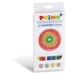 Színes ceruza 12 db, PRIMO Minabella, hatszögletű, 12 szín