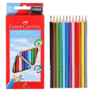 Színes ceruza 12 db készlet, FABER-CASTELL 120512EU, Eco, háromszögű