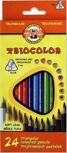 Színes ceruza 24 db-os készlet KOH-I-NOOR 3134 Triocolor, háromszögű