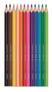 Színes ceruza 12 db, MAPED Color`Peps Aqua, háromszögletű + ecset