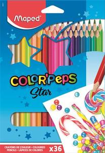 Színes ceruza 36 db, MAPED Color`Peps, háromszögletű, 36 szín