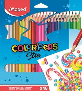 Színes ceruza 48 db, MAPED Color`Peps, háromszögletű, 48 szín