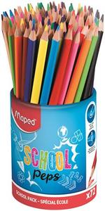 Színes ceruza 72 db, MAPED Color`Peps, háromszögű, ceruzatartóval