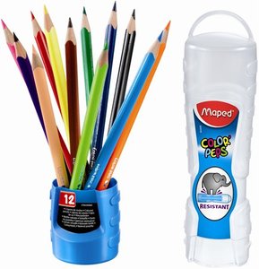 Színes ceruza 12 db, MAPED Color`Peps Squeezy, felakasztható tartó