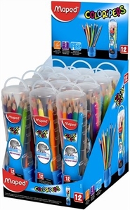 Színes ceruza 12 db, MAPED Color`Peps Squeezy, felakasztható tartó