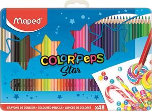 Színes ceruza 48 db, MAPED Color`Peps, fémdobozos, háromszögletű