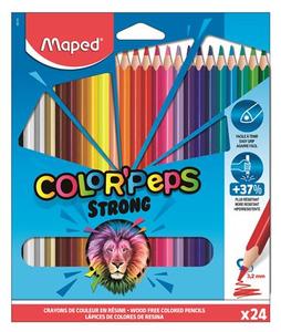 Színes ceruza 24 db, MAPED Color`Peps Strong, háromszögletű