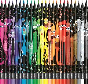 Színes ceruza 24 db, MAPED Color`Peps Monster, háromszögletű,