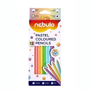 Színes ceruza 12 db, NEBULO, hatszögletű testtel, pasztell, hegyezett