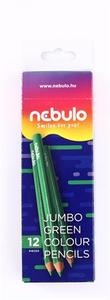 Színes ceruza NEBULO Jumbo, vastag, háromszögletű, zöld