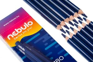 Színes ceruza NEBULO Jumbo, vastag, háromszögletű, kék