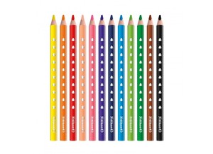 Színes ceruza 12 db, PELIKAN, Silverino, vastag, hatszögletű, 12 szín