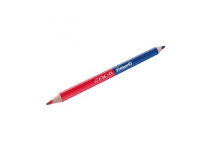 Postairon vastag, PELIKAN, háromszögletű, piros/kék