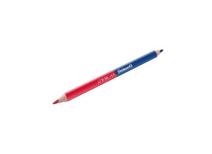 Postairon vastag, PELIKAN, háromszögletű, piros/kék
