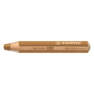 Krétaceruza STABILO Woody 3 in 1, kerek, vastag, arany