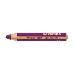 Krétaceruza STABILO Woody 3 in 1, kerek, vastag, lila