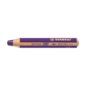 Krétaceruza STABILO Woody 3 in 1, kerek, vastag, sötétlila