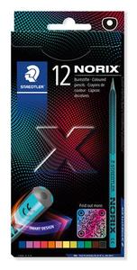 Sz&iacute;nes ceruza 12 db-os k&eacute;szlet STAEDTLER Norix 186, 12 k&uuml;l&ouml;nb&ouml;ző sz&iacute;n