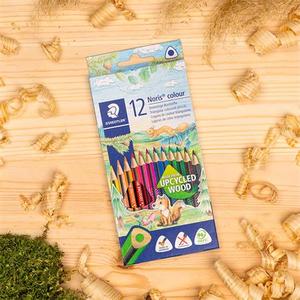 Sz&iacute;nes ceruza 12 db-os k&eacute;szlet STAEDTLER Noris Colour 187, h&aacute;romsz&ouml;gű,