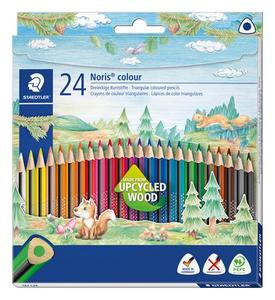 Sz&iacute;nes ceruza 24 db-os k&eacute;szlet STAEDTLER Noris Colour 187, h&aacute;romsz&ouml;gű,