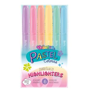 Szövegkiemelő készlet 6 db, COLORINO Pastel, 6 pasztell színben