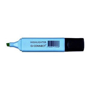Szövegkiemelő Q-CONNECT, lapos testű, 1-4 mm, pasztell kék