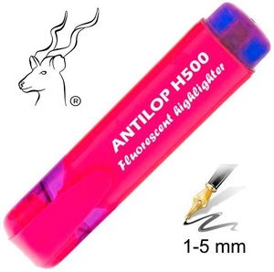 Szövegkiemelő, ANTILOP H500, lapos testű, vágott hegyű, neon pink