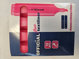 Szövegkiemelő, OFFICIAL Redactor, lapos. 1-5 mm, rózsaszín