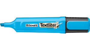Szövegkiemelő LUXOR Textliter, lapos testű, 1-4,5 mm, kék