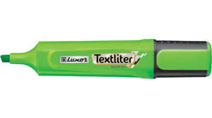 Szövegkiemelő LUXOR Textliter, lapos testű, 1-4,5 mm, zöld