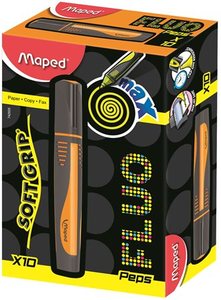 Szövegkiemelő MAPED Fluo Peps Max, 1-5mm vágott hegyű, narancs