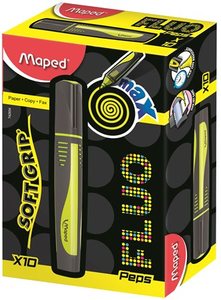 Szövegkiemelő MAPED Fluo Peps Max, 1-5mm vágott hegyű, sárga