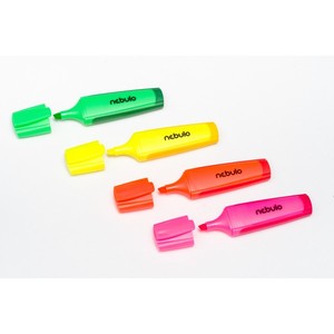Szövegkiemelő NEBULO, 2-5 mm, lapos testű, neon narancs