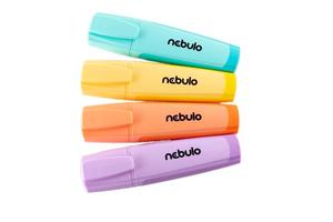 Szövegkiemelő NEBULO, 2-5 mm, 4 db-os készlet, 4 pasztell színben