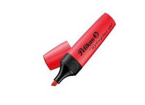 Szövegkiemelő PELIKAN 490, lapos testű, 1-5 mm vágott, piros