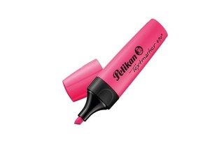 Szövegkiemelő PELIKAN 490, lapos testű, 1-5 mm vágott, pink.