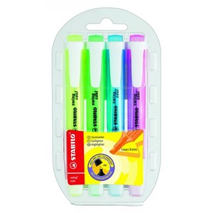 Szövegkiemelő STABILO Swing Cool, 1-4 mm, 4 db-os készlet