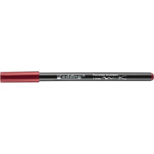 Porcelánmarker, EDDING 4200, ecsetirón, 1-4 mm, (046) karmazsin