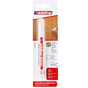 Bútormarker, EDDING 8900, kúpos, 2-4 mm, (624) fehér