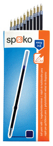 Golyóstollbetét X-20, SPOKO 0297 Easy Ink, műanyag, 100 db, kék