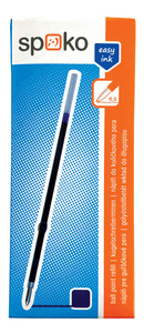 Golyóstollbetét X-20, SPOKO 0297 Easy Ink, műanyag, 100 db, kék