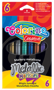Filckészlet 6 db, COLORINO Creative Metallic, 6 metál színben