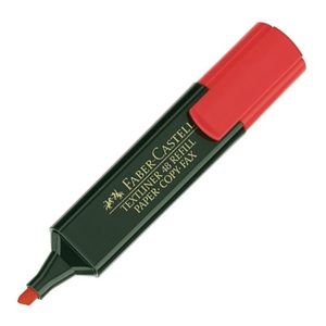 Szövegkiemelő FABER-CASTELL 1548, utántölthető, piros