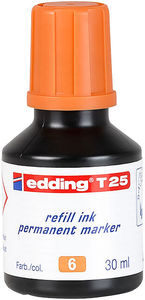 Utántöltő tinta EDDING T25, alkoholos markerhez, 25 ml, narancs