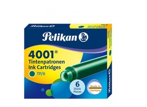 Tintapatron 6 db, PELIKAN 4001 zöld
